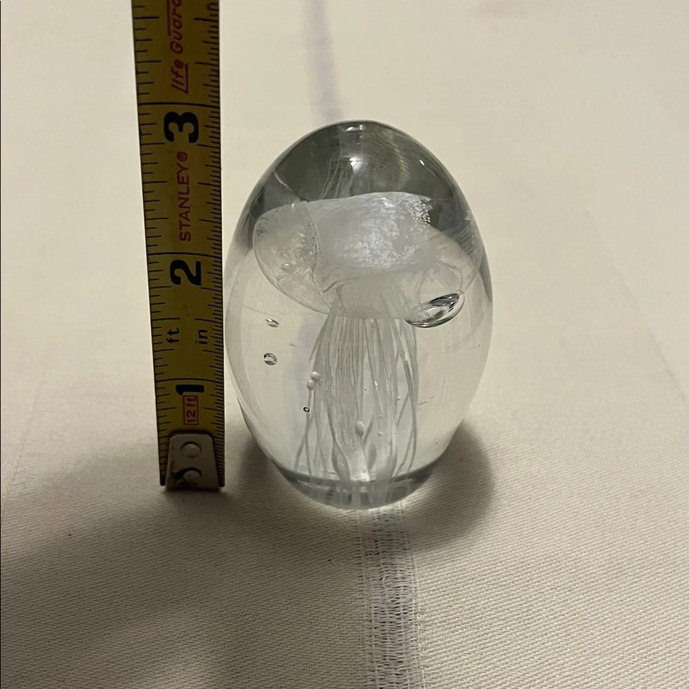Glass Jellyfish Paperweight